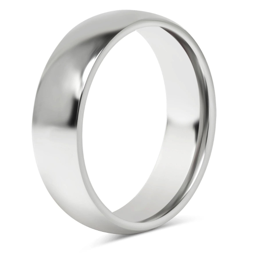 Anello fede nuziale fede nuziale uomo donna tradizionale in acciaio 6mm primo piano