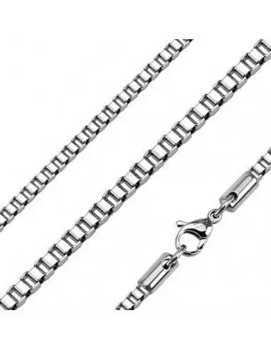 Men's stainless steel necklace chain Venetian mesh 55cm 4mm