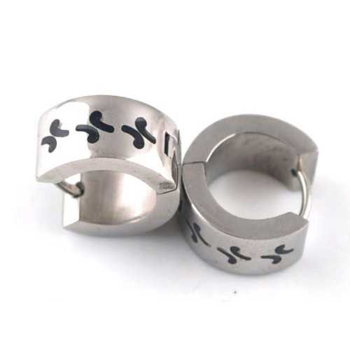 COPPIA DI ORECCHINI PER UOMO DONNA RAGAZZI ACCIAIO CROCE NOTA ECONOMICI NUOVI 265