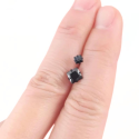 Paar Ohrring Mann Frau Teen Stahl Square Diamant Alles Schwarz in der Hand