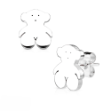 Boucles clous d'oreilles femme fille enfant acier ourson nounours teddy