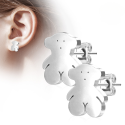 Ohrringe Ohrstecker Frau Mädchen Kind Stahlbär Teddy Teddy getragen
