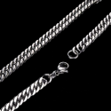 Catena stretta da uomo a maglia cubana in acciaio inossidabile larghezza 60 cm 9 mm