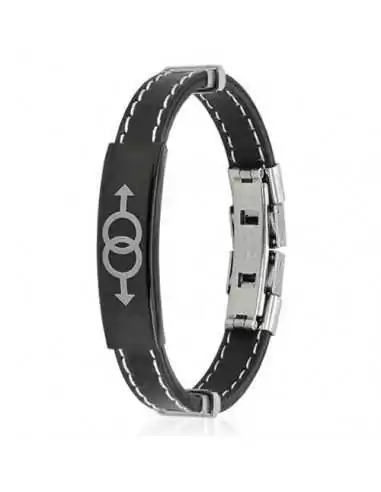 Steel and silicone men's bracelet symbol two nine pride men