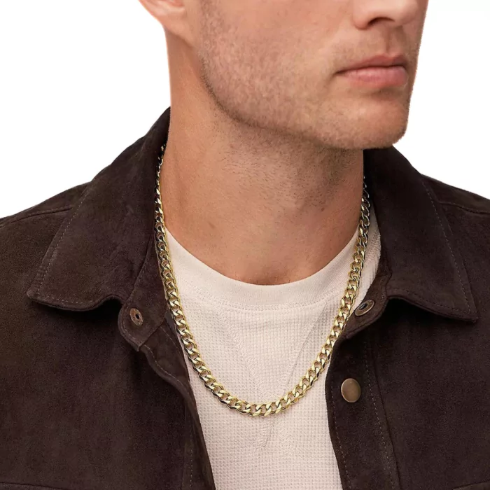 Cadena Collar Gruesa Larga 60 CM En Acero Inoxidable Para Hombre – Brillo  Encanto