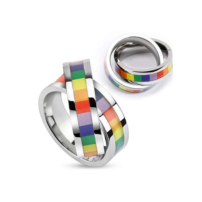 FENGGUO Collier en acier inoxydable LGBT Gay Pride bijoux pendentif collier Gay Pride bijoux cadeau pour hommes/femmes 