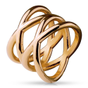 Anillo mujer de acero inoxidable de oro con oro rosa original doble x