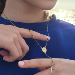 Chapelet woman girl necklace cross and lady from...