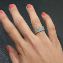 Ring Ring Steel Knight Style Italian Mesh Waped by a Woman