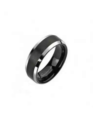 MEN'S RING RING SOLID BLACK TUNGSTEN SMOOTH MIRROR EFFECT NEW