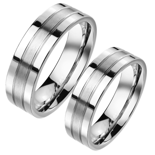 Anello anello fidanzamento uomo donna donna due scanalature