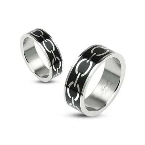 Bague Alliance Acier Inoxydable Zircons Multicolores – Mixte Couple Gay Lesbienne Fiançailles Mariage