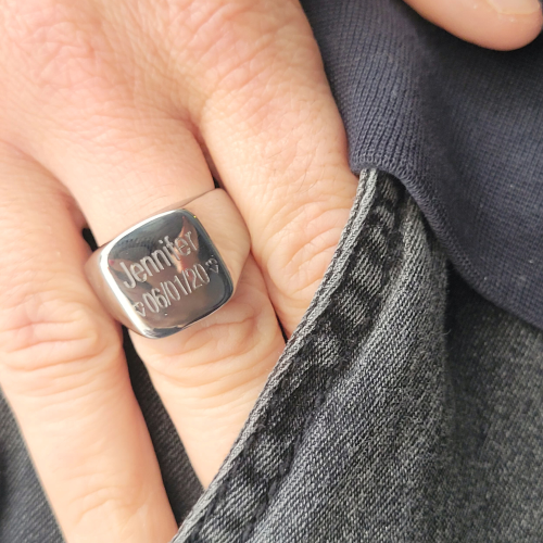 Bandeja cuadrada de acero inoxidable