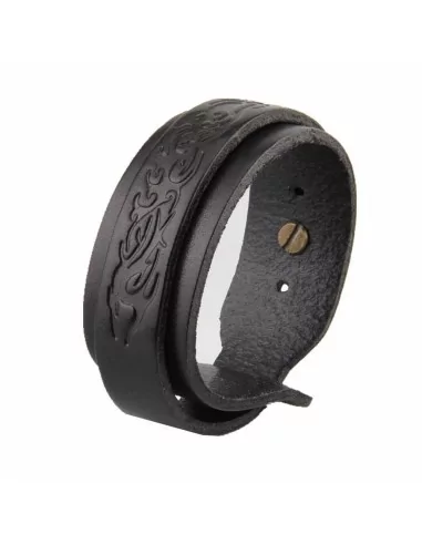Tribal men's force leather bracelet biker adjustable belt