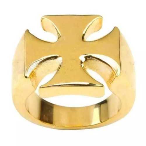 Ring Ritter Kreuz Eisen Malz Tempel Mann Stahl...