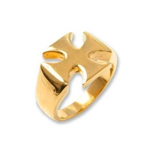 Bague chevalière croix de fer templier de malte...