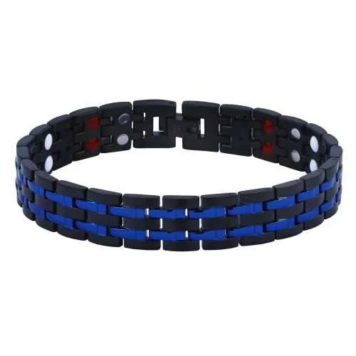 Bracelet Magnétique YINOX - Acier Inoxydable 316L - 16 Aimants NdFeB - Cadeau Homme - 21cm