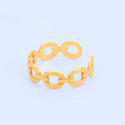 Ring for woman stainless steel or fine mesh chainette