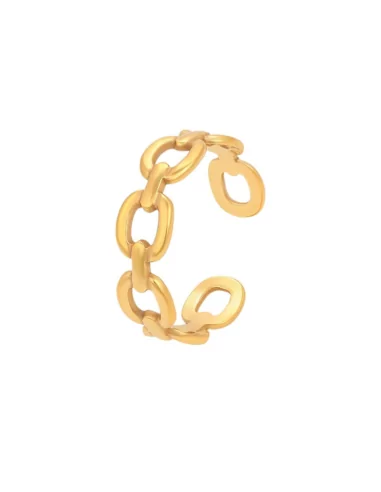Woman ring stainless steel cable chain