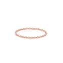 Fine pink gold steel chain ring flexible pink stretch trendy mesh
