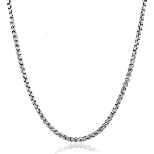 Collana con pendente croce a scacchiera in carbonio da uomo, acciaio nero, catena libera