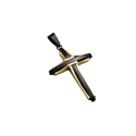 Men's Pendant Steel Original Cross Color Gold and Black