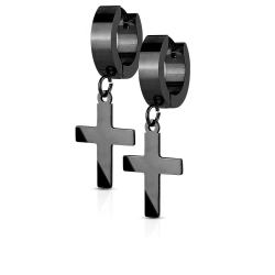 Pair of earrings for men and women, steel, Latin hanging...