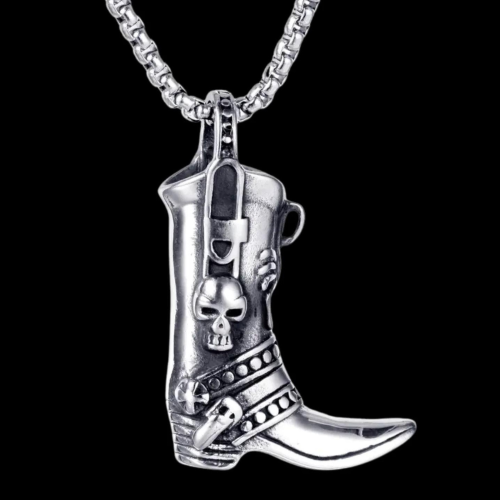 Pendant santiag cowboy boot hombre estilo biker