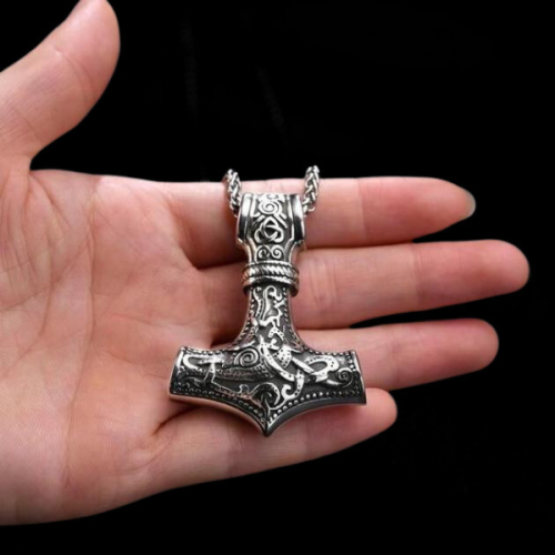 Pendentif marteau thor Mjolnir argent
