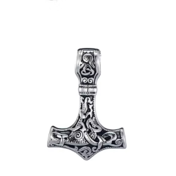 Thor Mjolnir Hammer Anhänger Halskette Viking Gold Kette Stahl enthalten