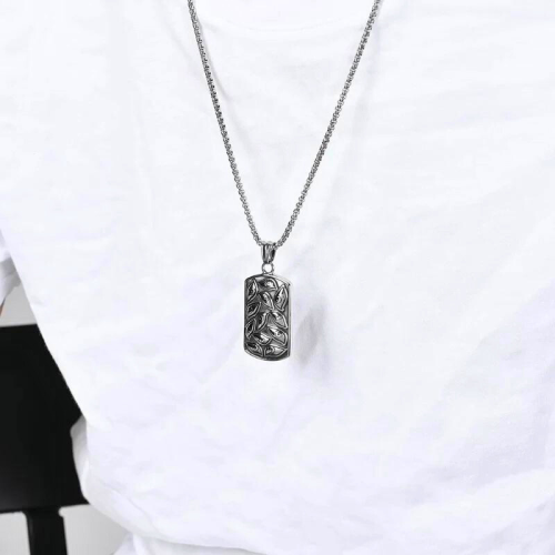 Collana del pendente dell'occhio della provvidenza di Dio per il piatto personalizzato dell'acciaio degli uomini