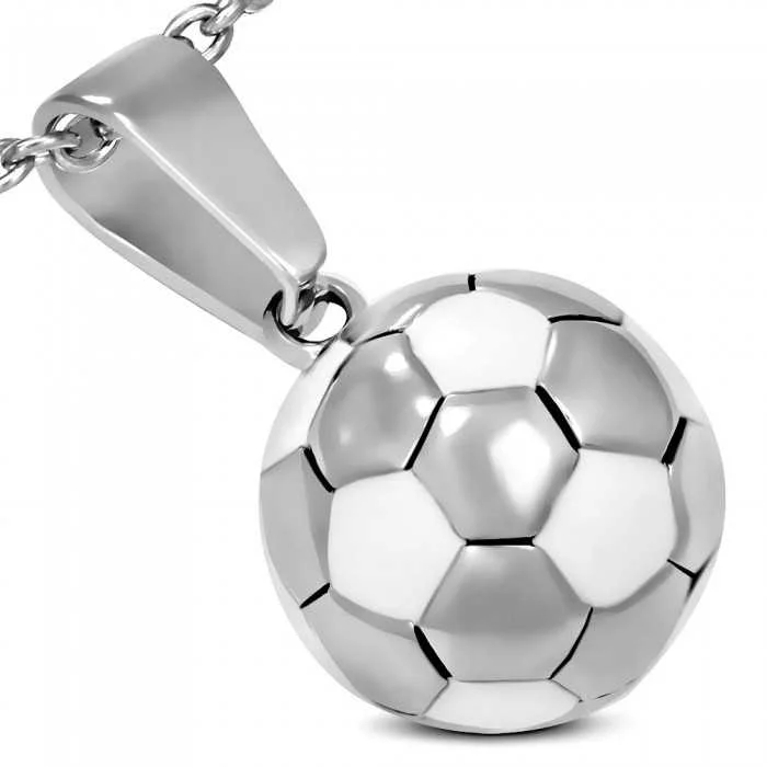 Pendentif Argent Vintage - Chaussure Et Ballon De Foot - Années 2000 - Occasion