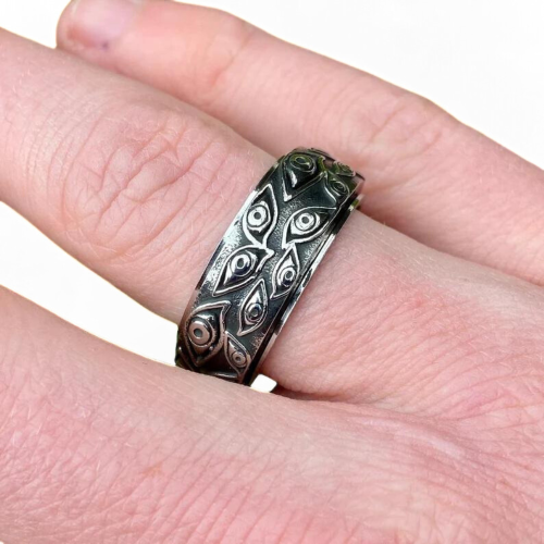 Bague oeil infini épaisse pour homme eyes of providence
