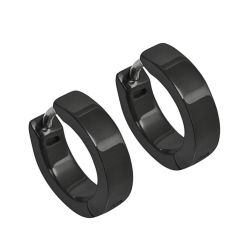 SOMEBODY BOUCLES FOR MAN ADO IN ACIER BIJOU DE LUXE NOIR ALLBLACKS NEUF