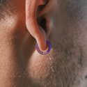 Boucles d'oreilles gay acier couleur arc-en-ciel lgbt