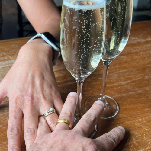 Hombres Acabado de Oro Mate Brossée 6mm Personalizado