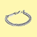 Custom bracelet man gourmet steel chain to engrave