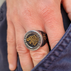 Wikinger Ring - Fenrir Ritter Lup Vegvisir Valknut Amulett Seal Celtic Runes Mann Stahl 2