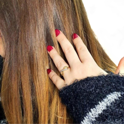 Bague Infini Femme en Acier Doré à l'Or Fin serti Oxyde de Zirconium