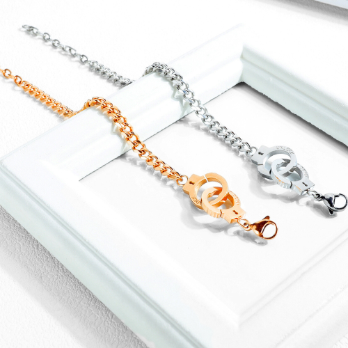 Bracelet menottes couple femme et homme