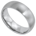 Classic Alliance Wedding Ring Female Man In Brushed Steel Finish Mate Silver 6mm Custom