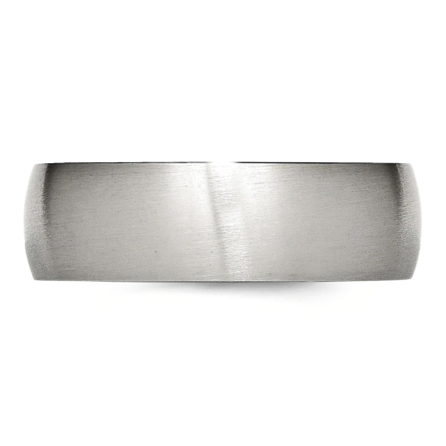 Ehering Classic Frauen Männer Stahl Brush Finish Mate Silver 6mm zum Gravieren
