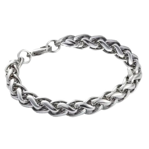 Men's Silver Palm Bracelet for Stainless Steel 7mm