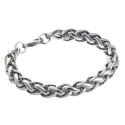 Men's Silver Palm Bracelet for Stainless Steel 7mm