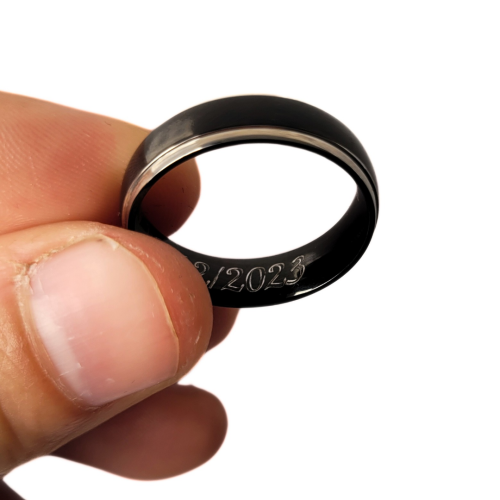 Engagement ring for men, women, titanium,...