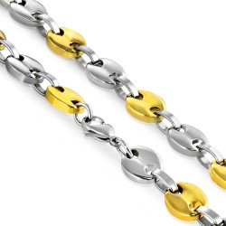 SIZE CHAIN FOR MEN STEEL & PLAQUE OR CAFE GRAINS 11mm 60cm