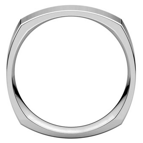 Wedding Alliance Carrée Women's Ring Men's Couple Steel Shape Mirror 6mm possible engraving