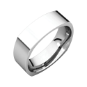 Square Wedding Alliance Ring Female Man Couple Steel Way Mirror 6mm Custom