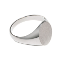 copy of Men's signet ring brushed steel face round top 15mm customizable