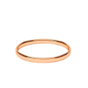 Alliance Demi Jonc 2mm Wedding ring Woman Men Gold Steel Fin Rose